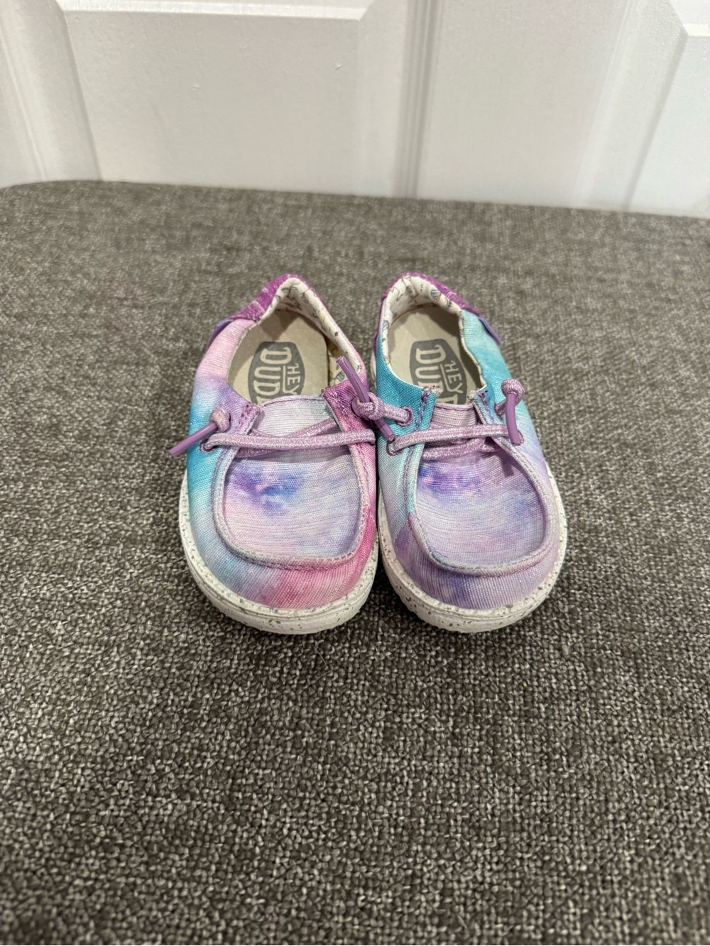 Hey Dude Kids Tie-Dye Canvas Sneakers in Pink, Purple & Blue